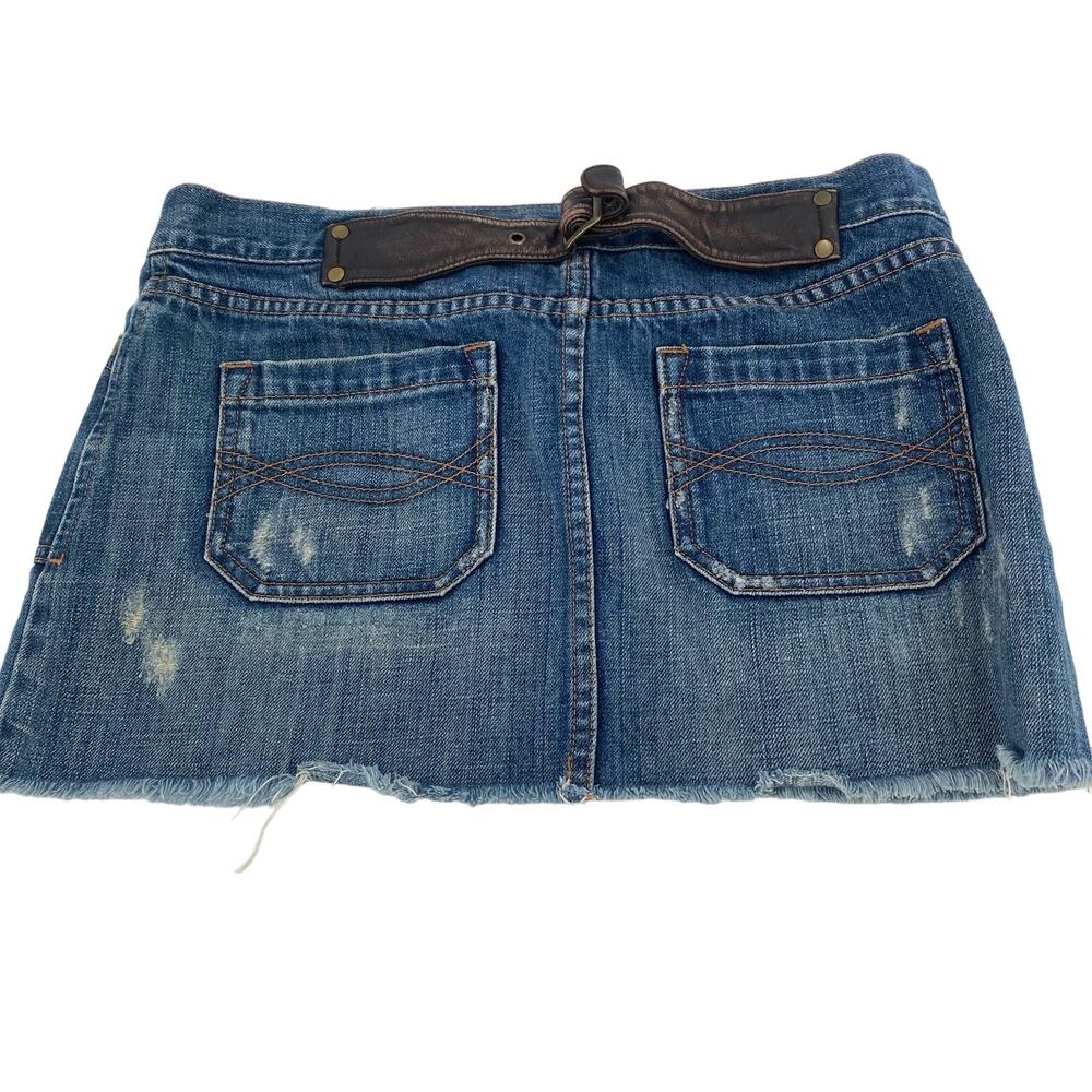 Abercrombie & Fitch Blue Denim Midi Skirt